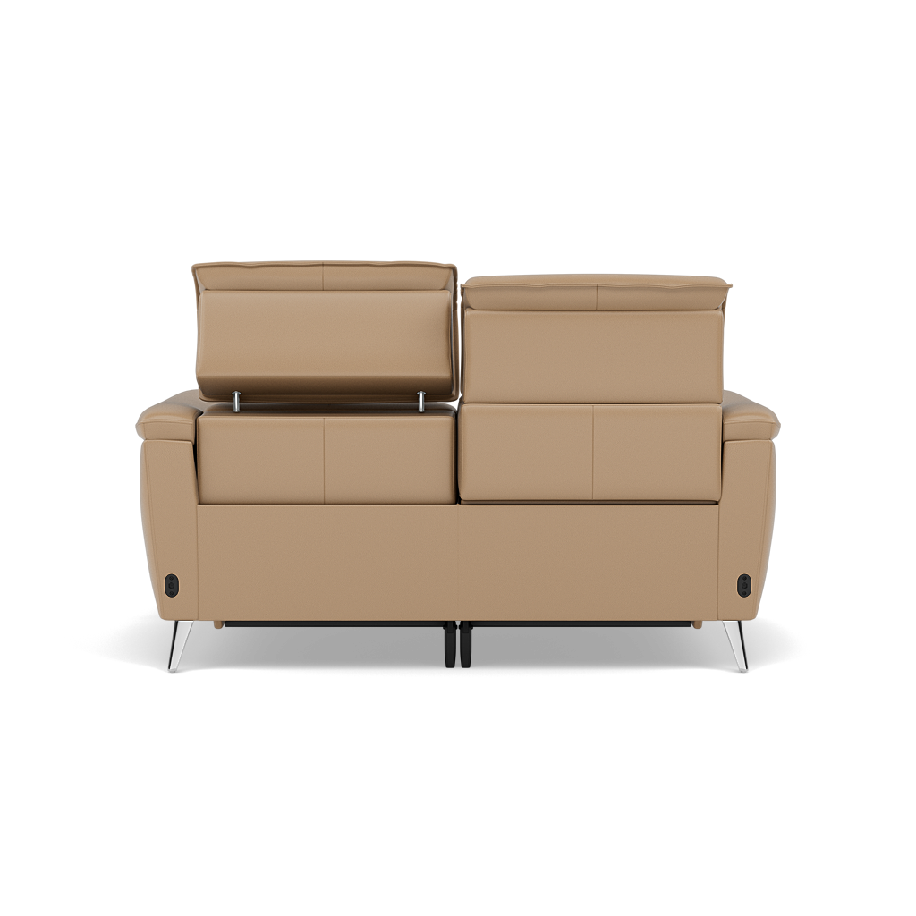 Sol 2 Seater Recliner Sofa - 2 Seater Power Recliner Sofa with Head Tilt Cat 60 — Cat-60/06 Montana Barley, gallery image 2