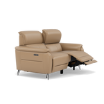 Sol 2 Seater Recliner Sofa - 2 Seater Power Recliner Sofa with Head Tilt Cat 60 — Cat-60/06 Montana Barley, gallery image 1