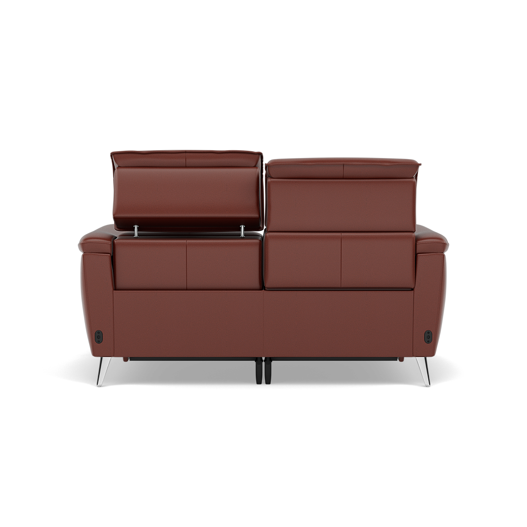 Sol 2 Seater Recliner Sofa - 2 Seater Power Recliner Sofa with Head Tilt Cat 60 — Cat-60/07 Montana Butterscotch, gallery image 2