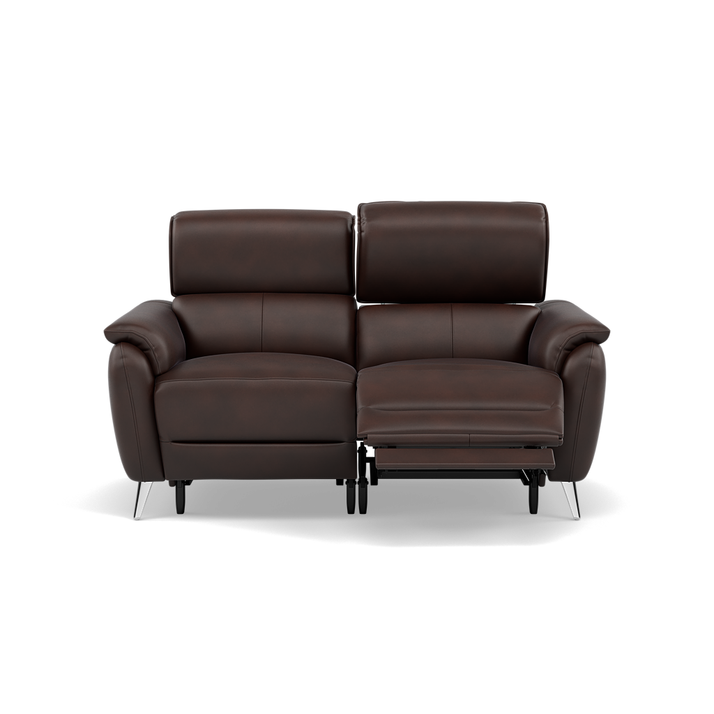 Sol 2 Seater Recliner Sofa - 2 Seater Power Recliner Sofa with Head Tilt Cat 60 Sterling Home 6 Cat-60/08 Montana Chocolate