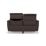 Sol 2 Seater Recliner Sofa - 2 Seater Power Recliner Sofa with Head Tilt Cat 60 — Cat-60/08 Montana Chocolate, gallery image 2