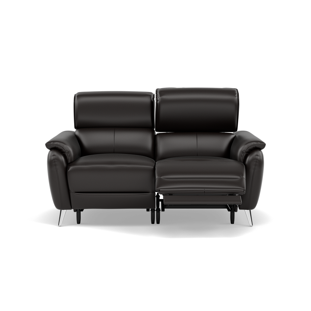 Sol 2 Seater Recliner Sofa - 2 Seater Power Recliner Sofa with Head Tilt Cat 60 Sterling Home 7 Cat-60/09 Montana Black Coffee