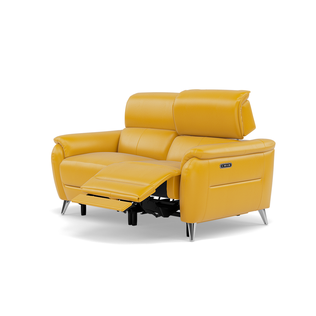 Sol 2 Seater Recliner Sofa - 2 Seater Power Recliner Sofa with Head Tilt Cat 60 — Cat-60/10 Montana Sunburst, gallery image 3