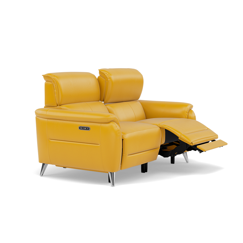 Sol 2 Seater Recliner Sofa - 2 Seater Power Recliner Sofa with Head Tilt Cat 60 — Cat-60/10 Montana Sunburst, gallery image 1