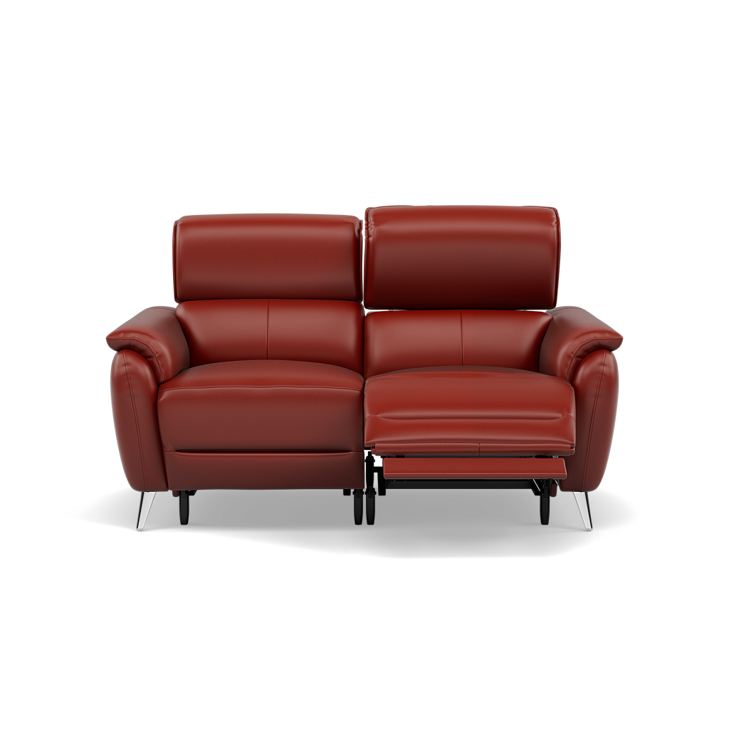 Sol 2 Seater Recliner Sofa - 2 Seater Power Recliner Sofa with Head Tilt Cat 60 Sterling Home 9 Cat-60/11 Montana Flame