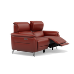 Sol 2 Seater Recliner Sofa - 2 Seater Power Recliner Sofa with Head Tilt Cat 60 — Cat-60/11 Montana Flame, gallery image 1