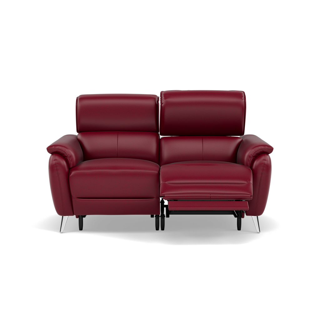 Sol 2 Seater Recliner Sofa - 2 Seater Power Recliner Sofa with Head Tilt Cat 60 Sterling Home 10 Cat-60/13 Montana Cranberry