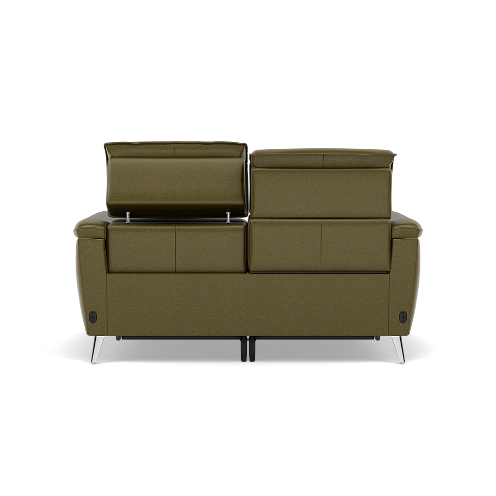 Sol 2 Seater Recliner Sofa - 2 Seater Power Recliner Sofa with Head Tilt Cat 60 — Cat-60/16 Montana Oregano, gallery image 2