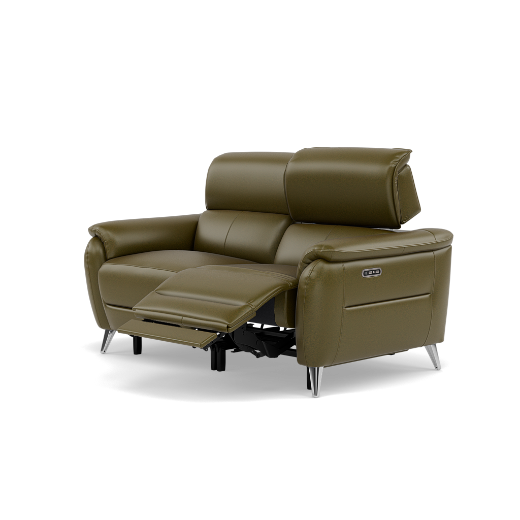 Sol 2 Seater Recliner Sofa - 2 Seater Power Recliner Sofa with Head Tilt Cat 60 — Cat-60/16 Montana Oregano, gallery image 3