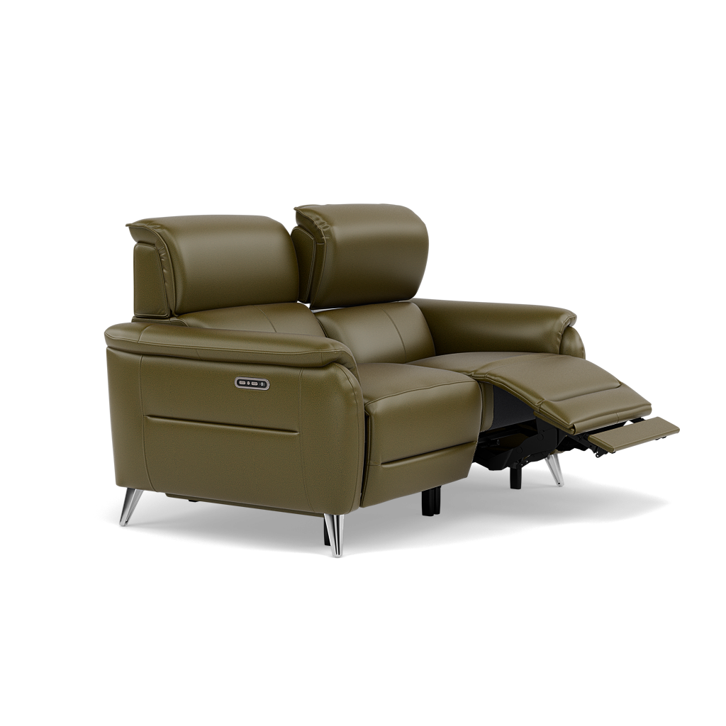 Sol 2 Seater Recliner Sofa - 2 Seater Power Recliner Sofa with Head Tilt Cat 60 — Cat-60/16 Montana Oregano, gallery image 1