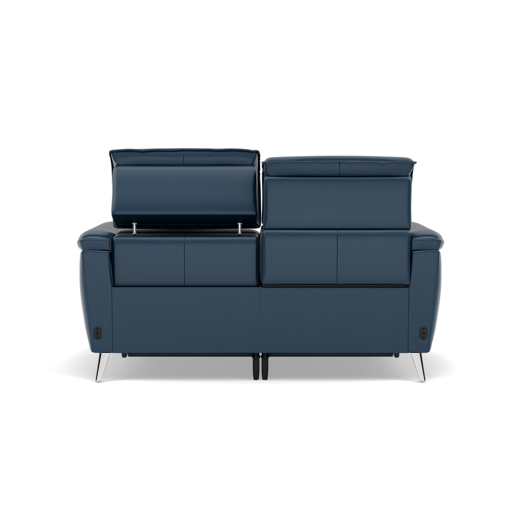 Sol 2 Seater Recliner Sofa - 2 Seater Power Recliner Sofa with Head Tilt Cat 60 — Cat-60/17 Montana Ocean, gallery image 2