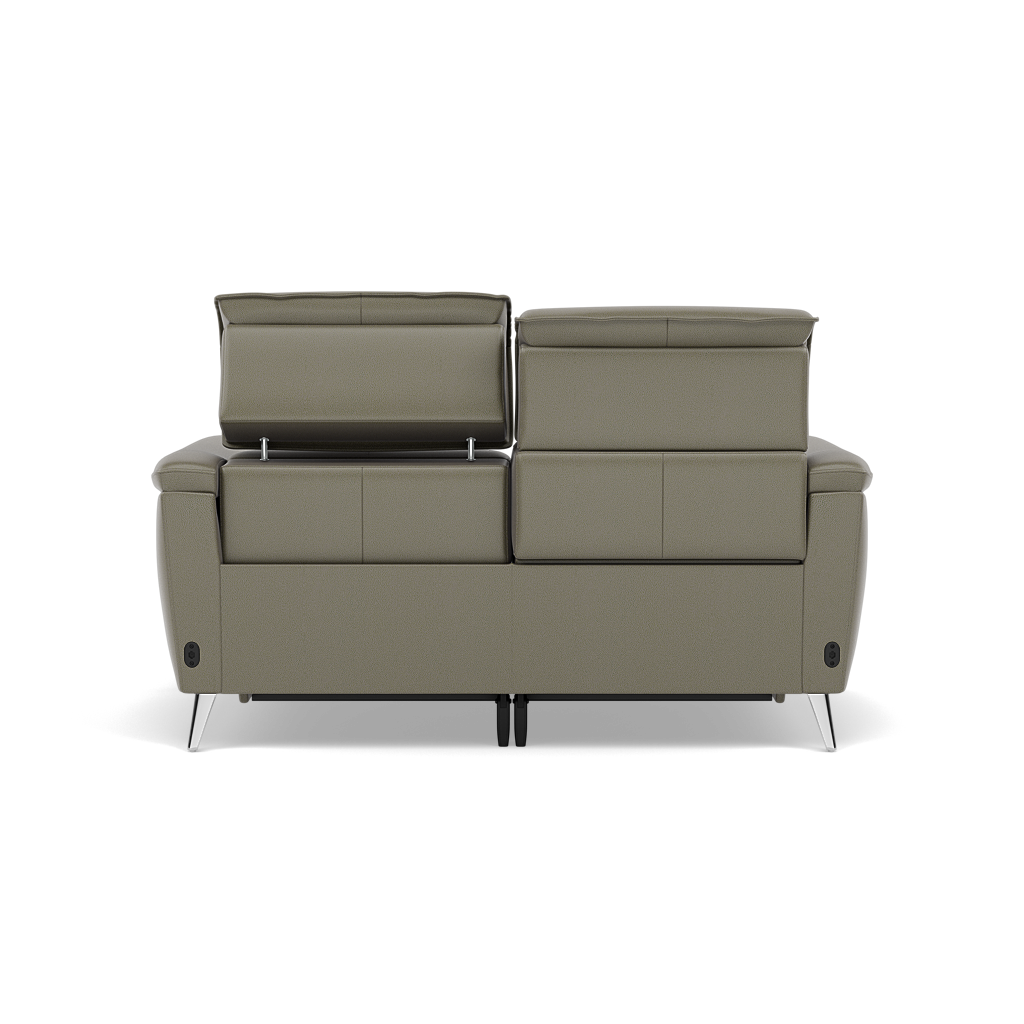 Sol 2 Seater Recliner Sofa - 2 Seater Power Recliner Sofa with Head Tilt Cat 60 — Cat-60/20 Montana Pewter, gallery image 2