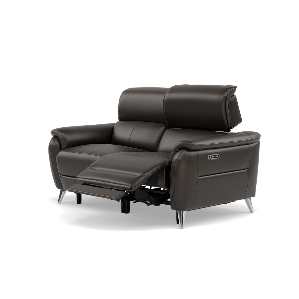 Sol 2 Seater Recliner Sofa - 2 Seater Power Recliner Sofa with Head Tilt Cat 60 — Cat-60/21 Montana Storm, gallery image 3