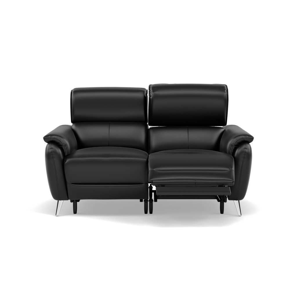 Sol 2 Seater Recliner Sofa - 2 Seater Power Recliner Sofa with Head Tilt Cat 60 Sterling Home 17 Cat-60/22 Montana Jet Black