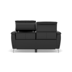 Sol 2 Seater Recliner Sofa - 2 Seater Power Recliner Sofa with Head Tilt Cat 60 — Cat-60/22 Montana Jet Black, gallery image 2
