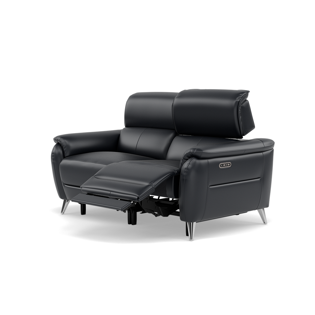 Sol 2 Seater Recliner Sofa - 2 Seater Power Recliner Sofa with Head Tilt Cat 60 — Cat-60/24 Montana Navy, gallery image 3