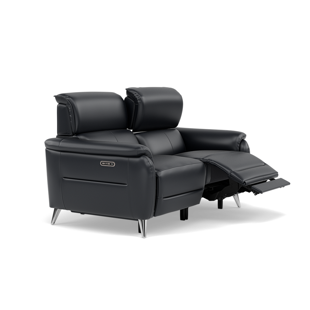 Sol 2 Seater Recliner Sofa - 2 Seater Power Recliner Sofa with Head Tilt Cat 60 — Cat-60/24 Montana Navy, gallery image 1
