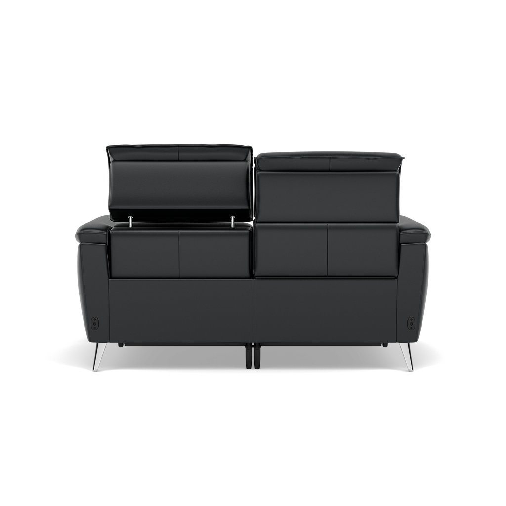 Sol 2 Seater Recliner Sofa - 2 Seater Power Recliner Sofa with Head Tilt Cat 60 — Cat-60/25 Montana Charcoal, gallery image 2