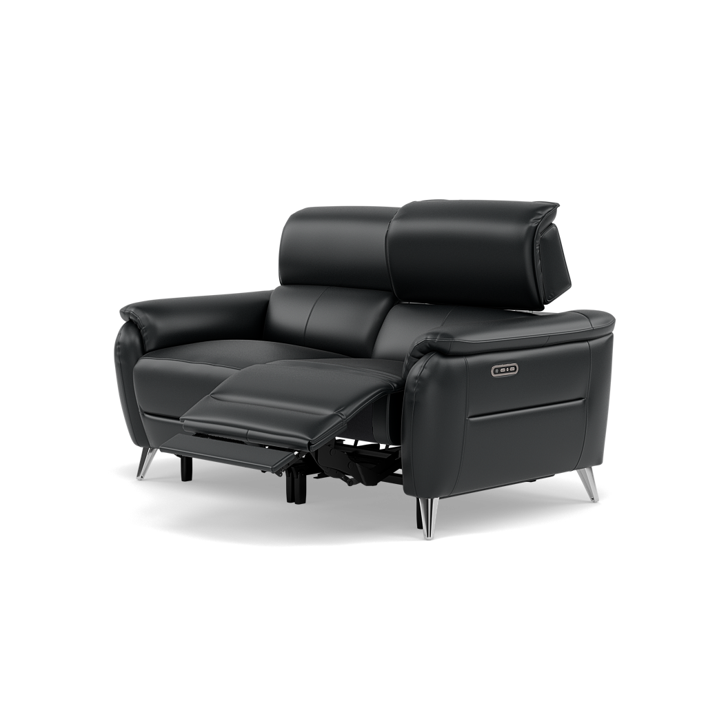Sol 2 Seater Recliner Sofa - 2 Seater Power Recliner Sofa with Head Tilt Cat 60 — Cat-60/25 Montana Charcoal, gallery image 3