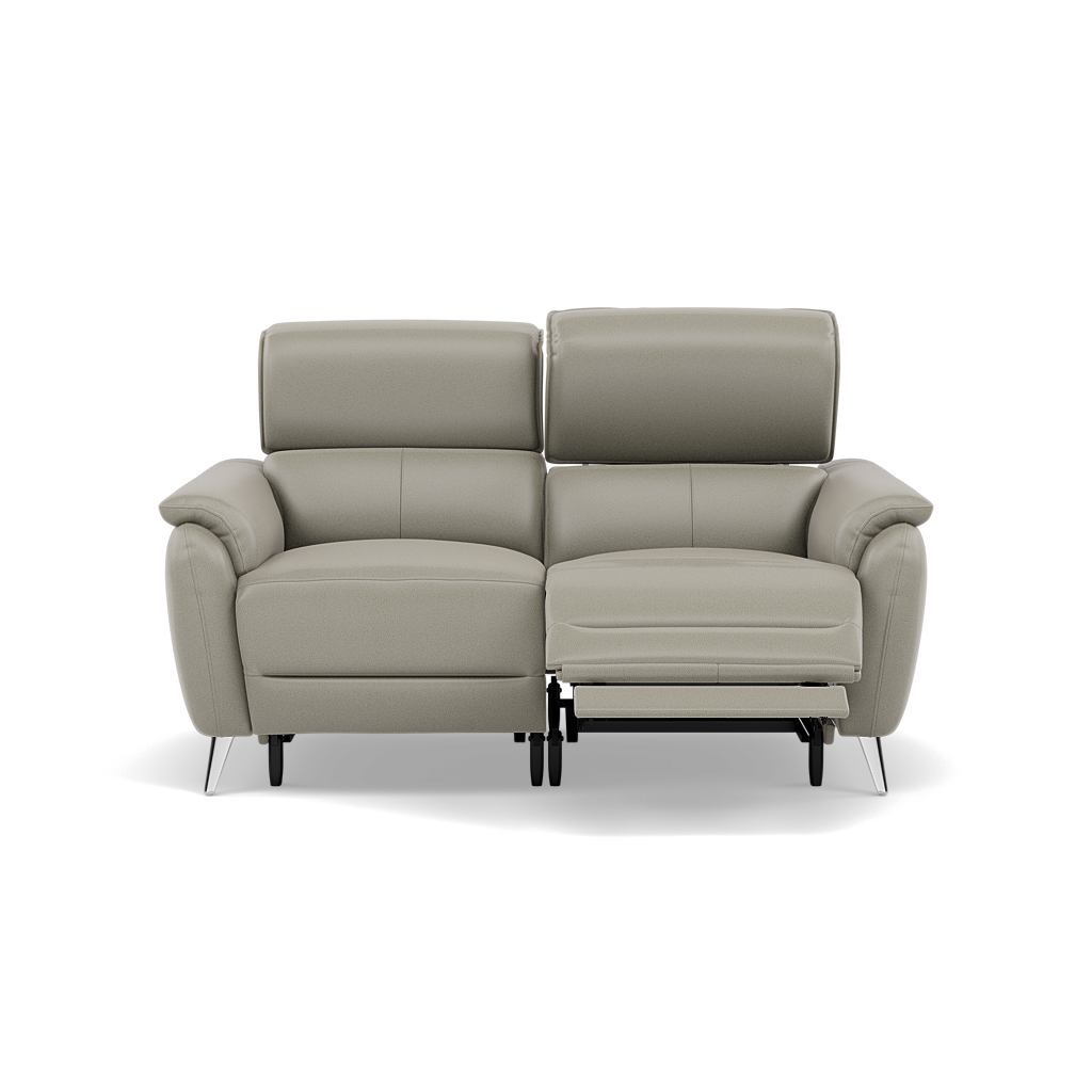 Sol 2 Seater Recliner Sofa - 2 Seater Power Recliner Sofa with Head Tilt Cat 60 Sterling Home 21 Cat-60/28 Montana New Grey