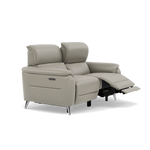 Sol 2 Seater Recliner Sofa - 2 Seater Power Recliner Sofa with Head Tilt Cat 60 — Cat-60/28 Montana New Grey, gallery image 1