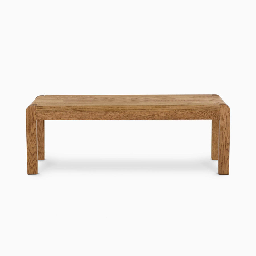 Solvi Bench - Bench + 3 Seat Pads Oak / Steel - Steel Sterling Home 1