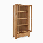 Solvi Display Cabinet - Display Cabinet Solid Oak / Oak Veneer Storage Sterling Home 3