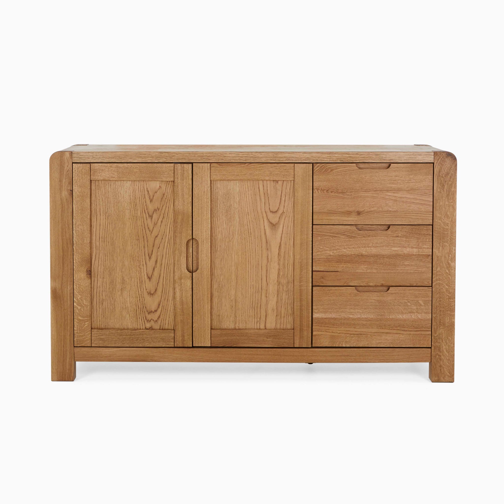 Solvi Large Sideboard - Large Sideboard Solid Oak / Oak Veneer Storage Sterling Home 1