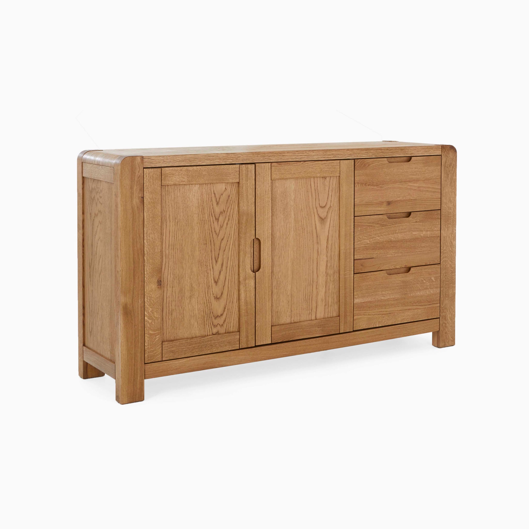 Solvi Large Sideboard - Large Sideboard Solid Oak / Oak Veneer Storage Sterling Home 2