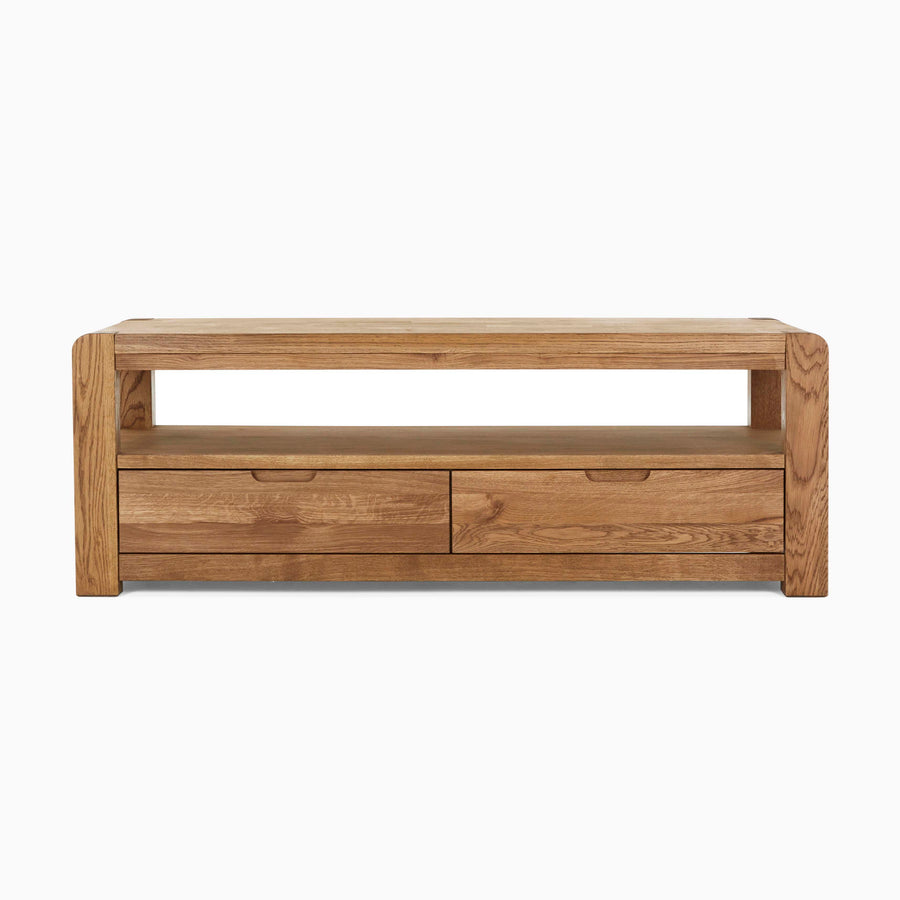 Solvi Sideboard - Entertainment Unit Solid Oak / Oak Veneer Storage Sterling Home 1