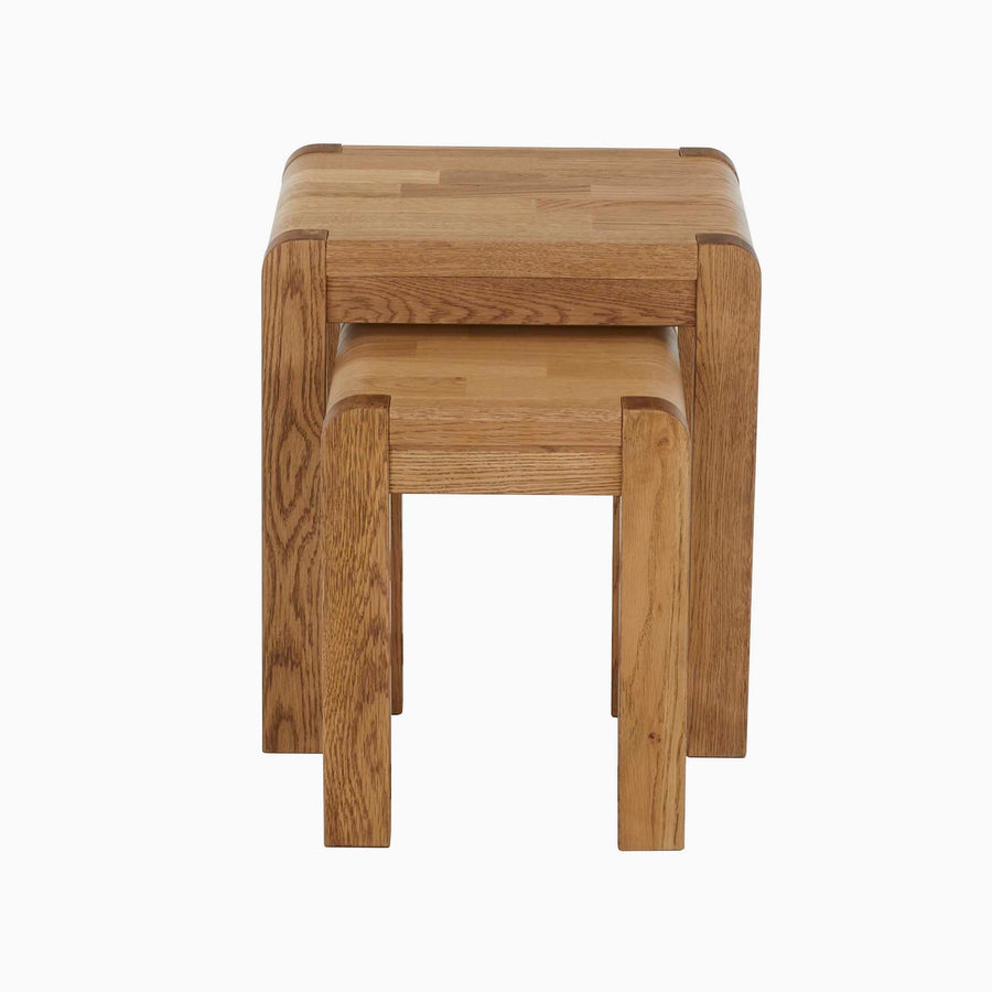 Solvi Next of Side Tables - Nest of Tables Solid Oak / Oak Veneer Tables Sterling Home 1