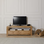 Solvi TV Unit - Small TV Unit Solid Oak / Oak Veneer Storage Sterling Home 2