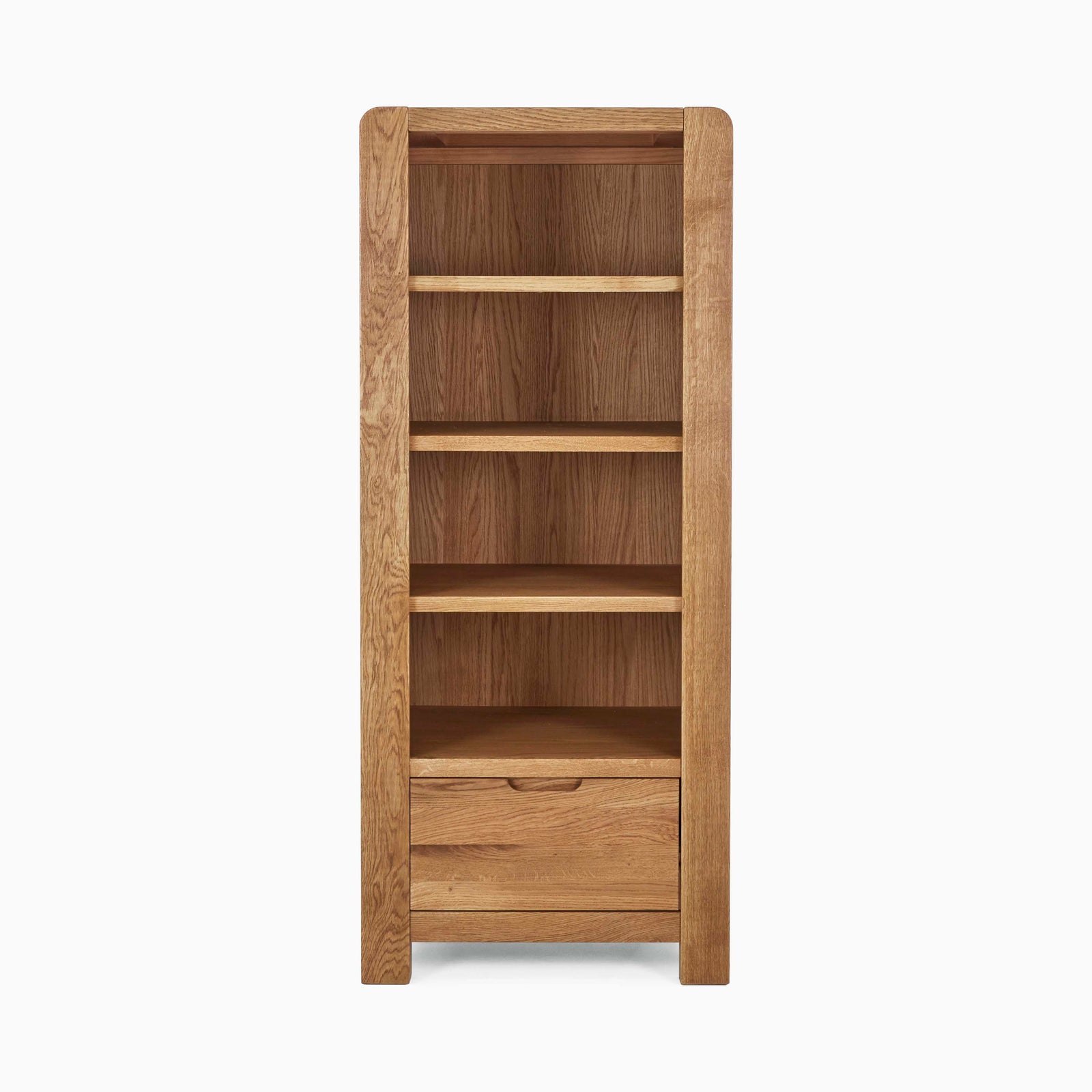 Solvi Tall Display Unit - Tower Unit Solid Oak / Oak Veneer Display Cabinets Sterling Home 1