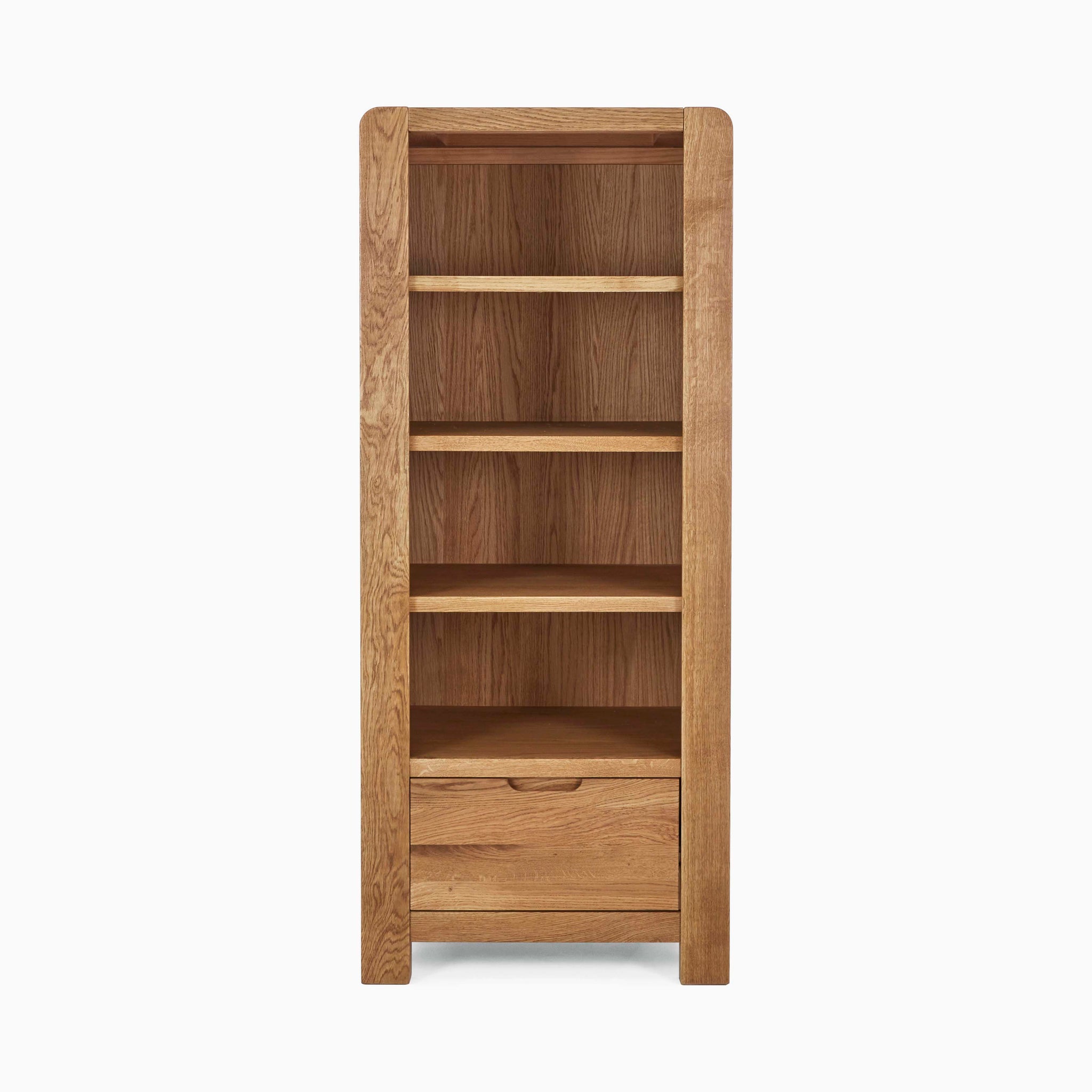 Solvi Tall Display Unit - Tower Unit Solid Oak / Oak Veneer Storage Sterling Home 1