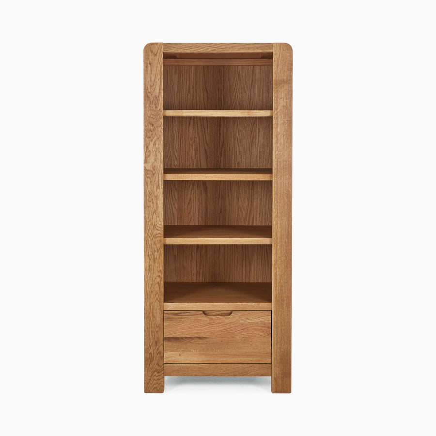 Solvi Tall Display Unit - Tower Unit Solid Oak / Oak Veneer Storage Sterling Home 1