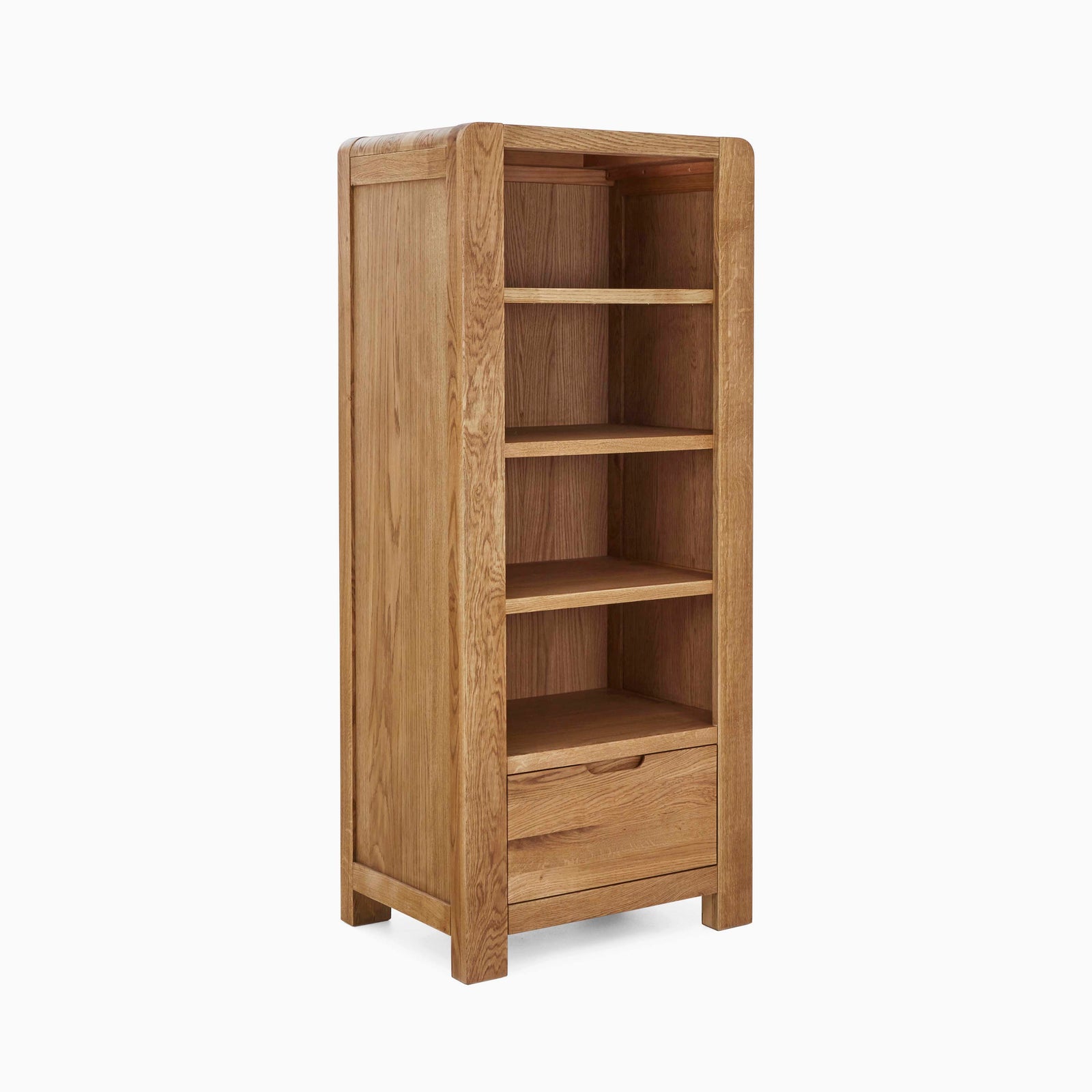 Solvi Tall Display Unit - Tower Unit Solid Oak / Oak Veneer Display Cabinets Sterling Home 3