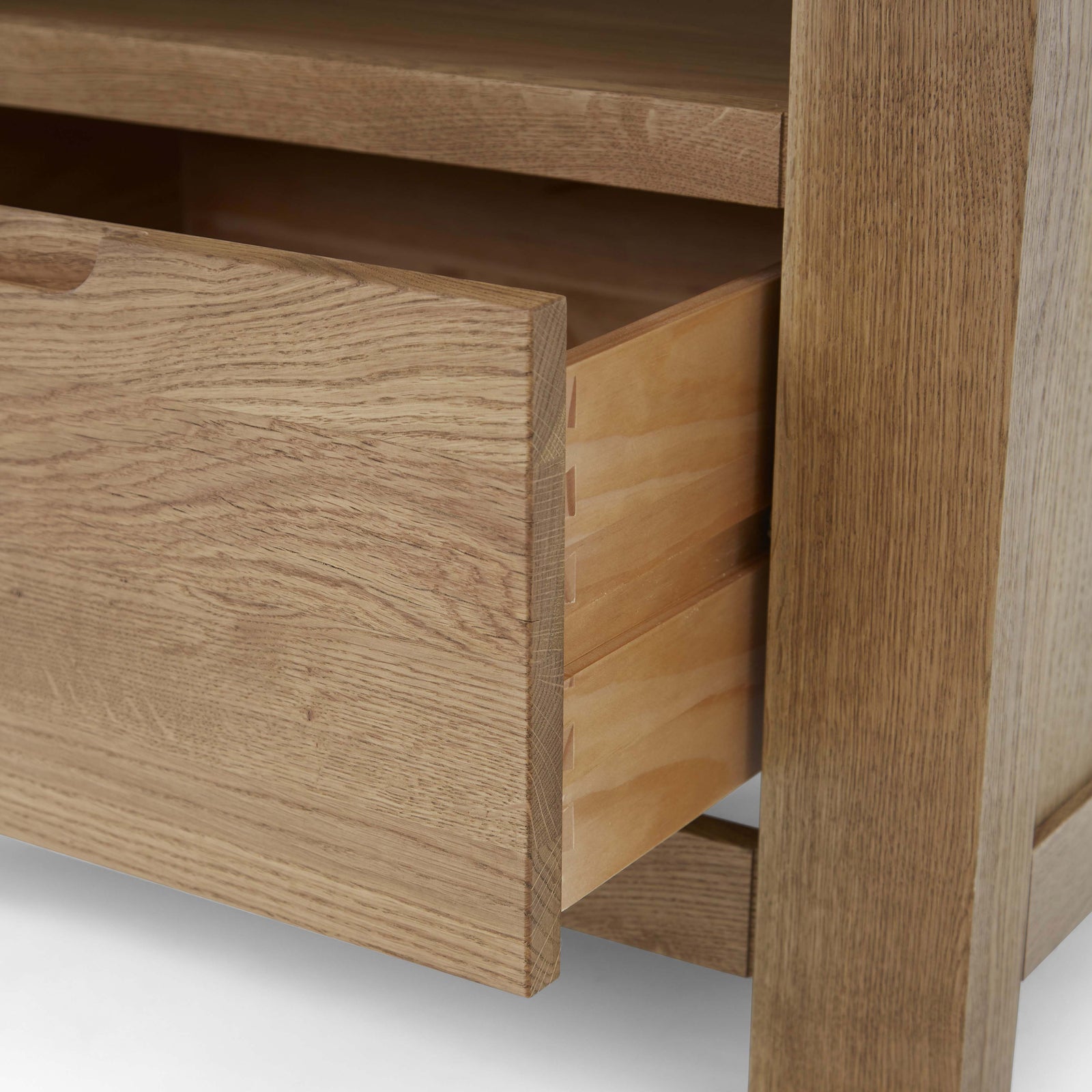 Solvi Tall Display Unit - Tower Unit Solid Oak / Oak Veneer Display Cabinets Sterling Home 5