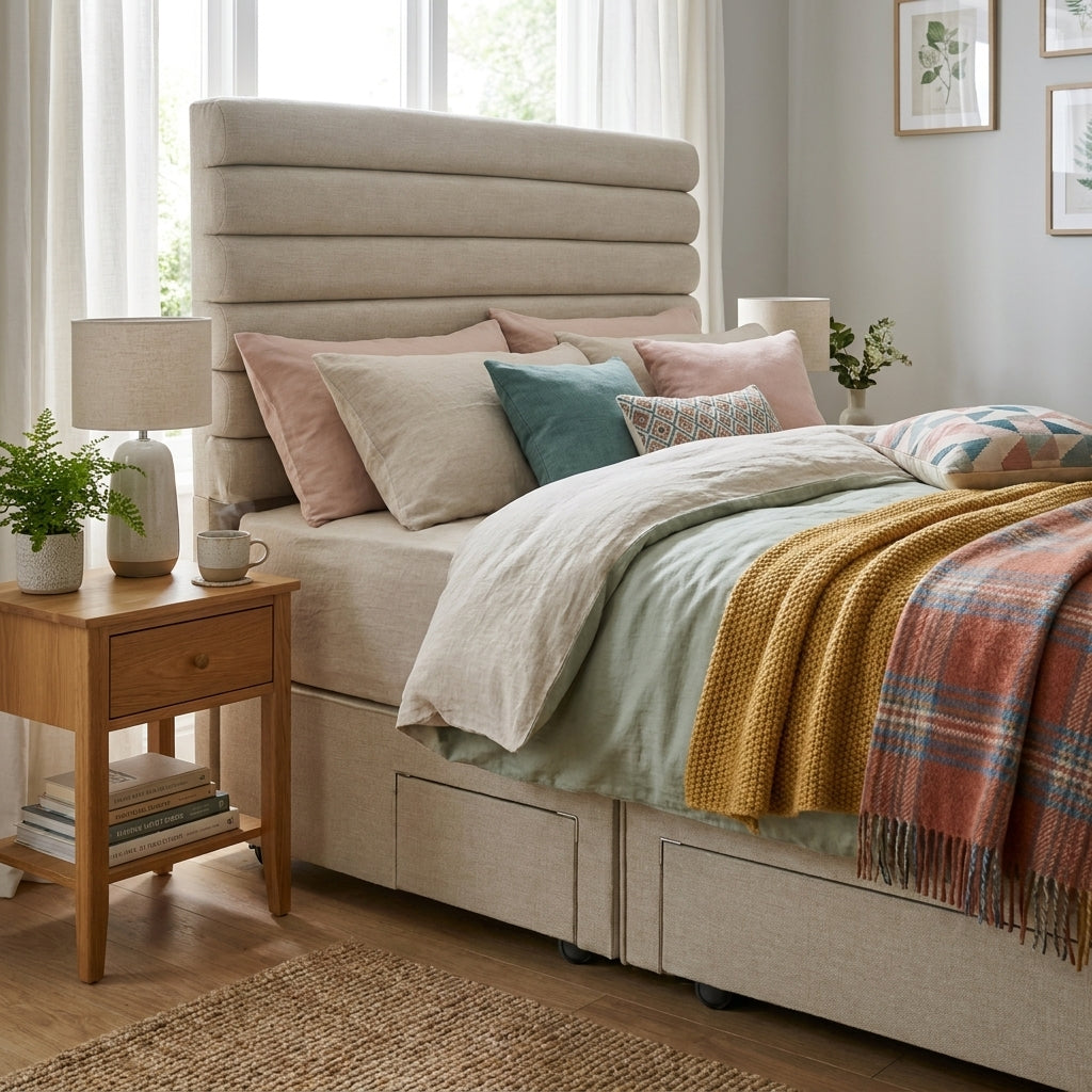 Harrison Spinks Somiar Divan Bed Set - True Edge Divan Set 180 x 200cm - Super King Divan Beds Sterling Home 2