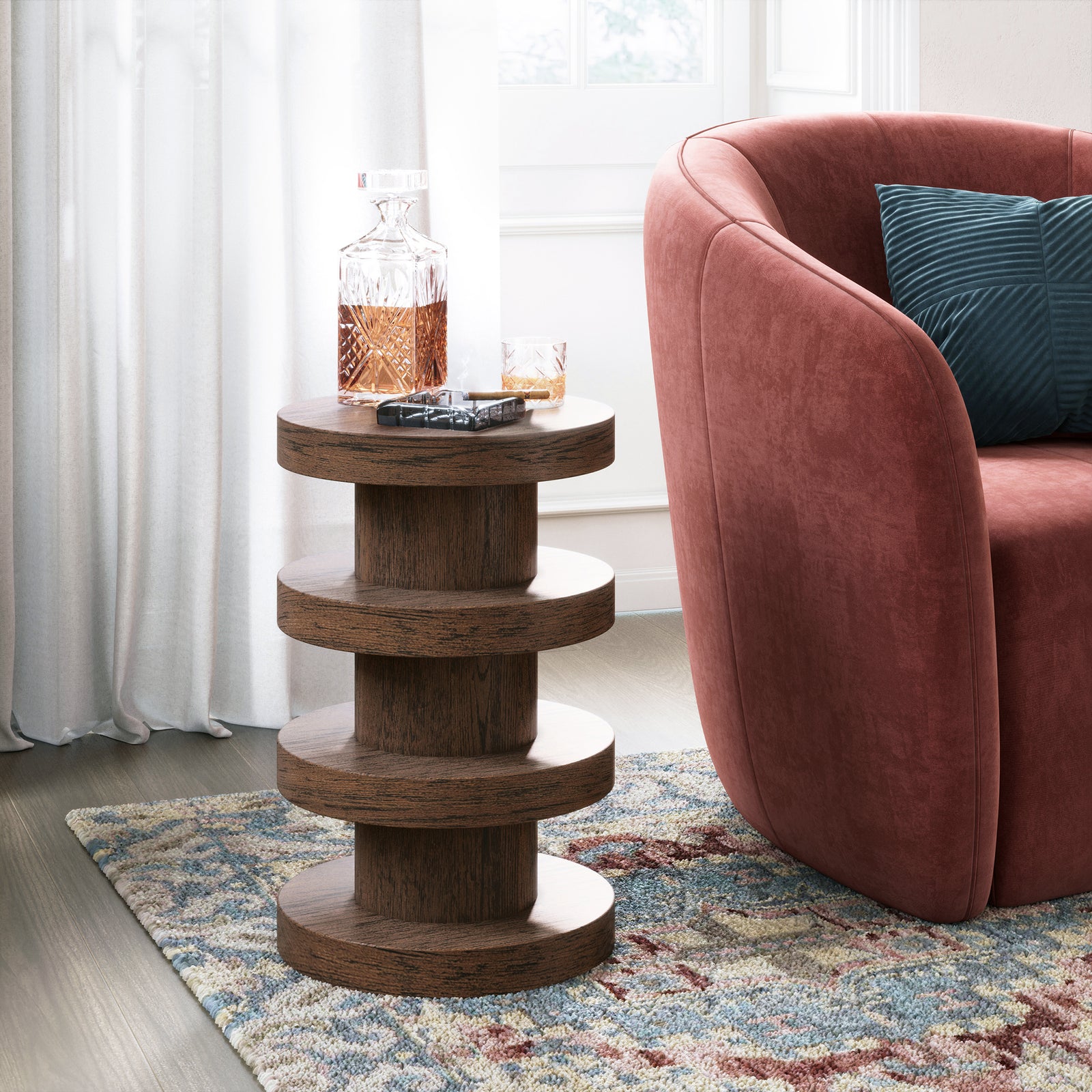 Sonoma Side Table - Bobbin Side Table Oak Side Tables Sterling Home 2