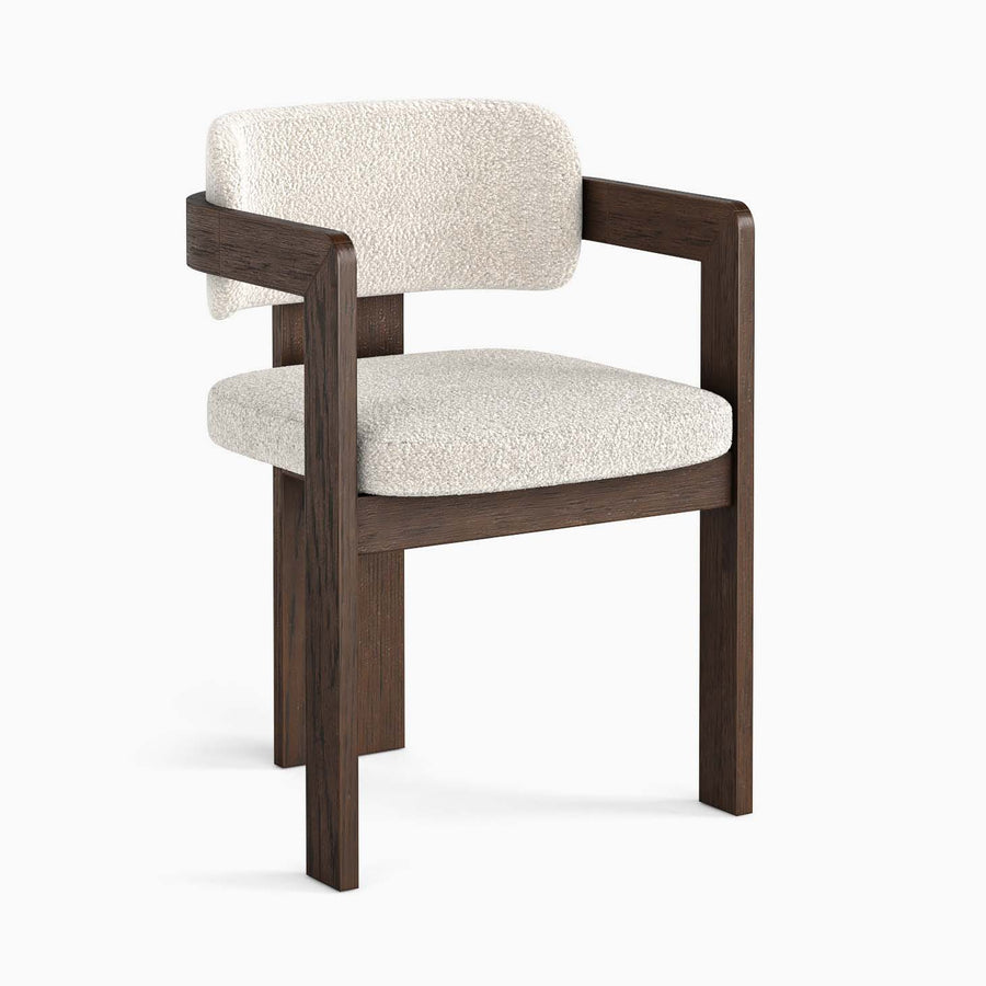 Sonoma Boucle Armchair - Dining Armchair Oak Chairs Sterling Home 1