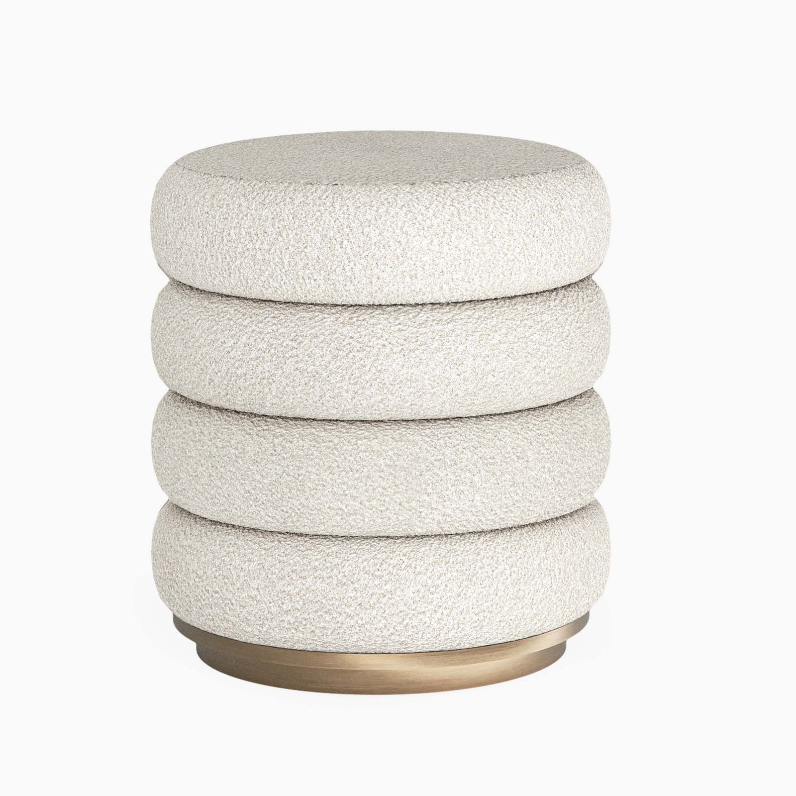 Sonoma Boucle Footstool - Upholstered Foot Stool Oak Footstools Sterling Home 1