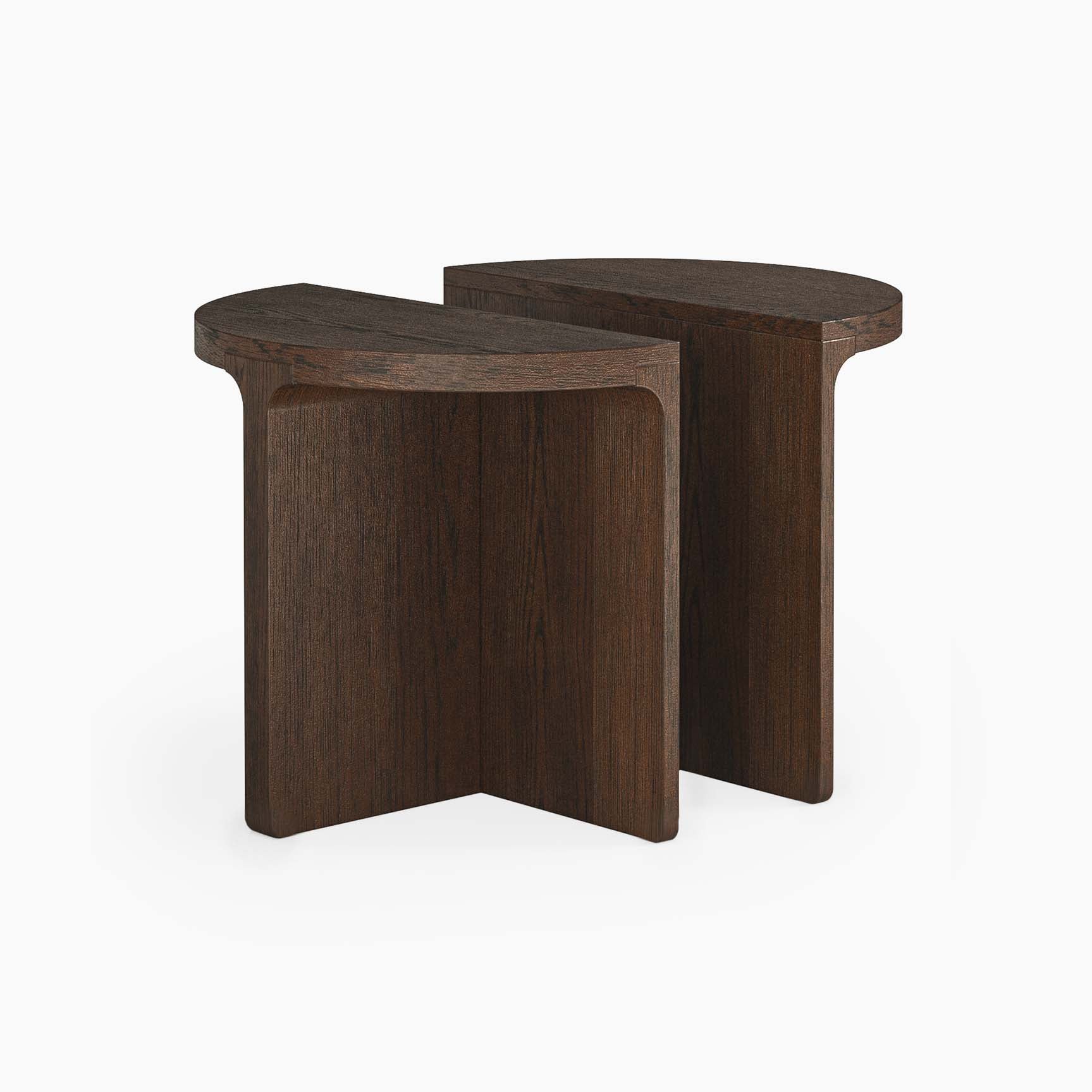 Sonoma Half Moon Nest of Tables - Half Moon Nest of Table Oak Tables Sterling Home 1