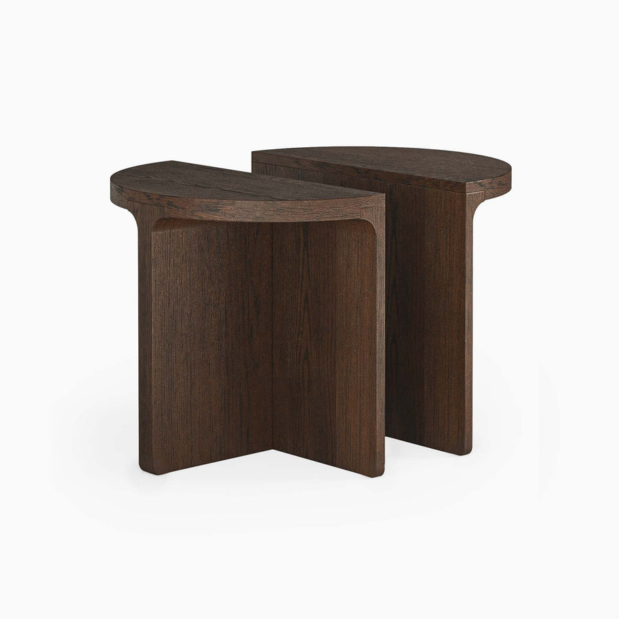 Sonoma Half Moon Nest of Tables - Half Moon Nest of Table Oak Tables Sterling Home 1