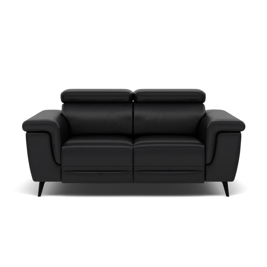 Sparta 2 Seater Recliner Sofa - 2 Str W/ 2 Power Recliner W/ 2 Power Headrest Cat M/S - Power with Power Headrest & USB 2 Seater Sofas Sterling Home 6 M5657 Melbourne Black