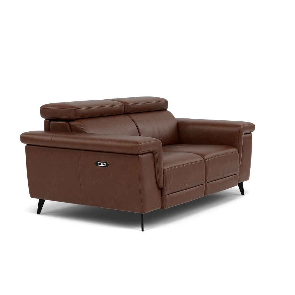 Sparta 2 Seater Recliner Sofa - 2 Str W/ 2 Power Recliner W/ 2 Power Headrest Cat M/S - Power with Power Headrest & USB — M1595 Monaco Coffee, gallery image 1