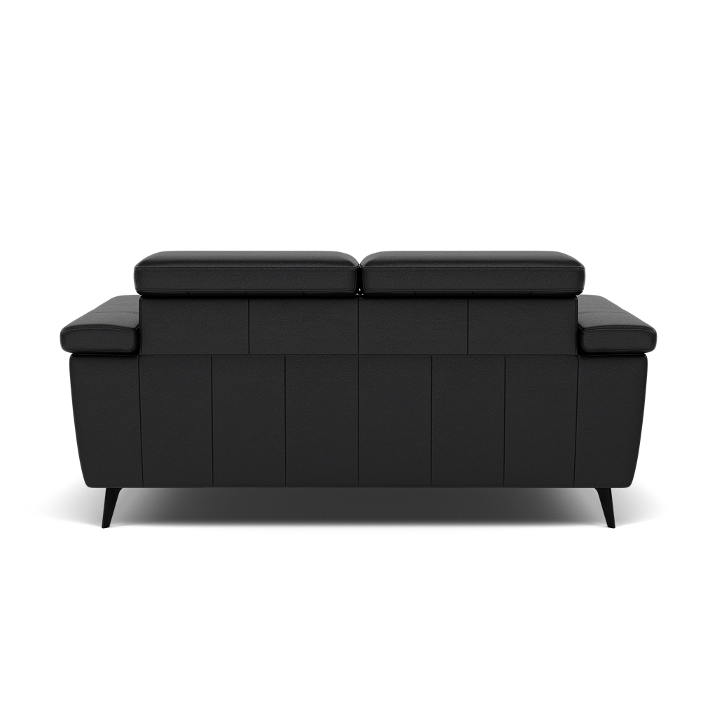 Sparta 2 Seater Recliner Sofa - 2 Str W/ 2 Power Recliner W/ 2 Power Headrest Cat M/S - Power with Power Headrest & USB — M5657 Melbourne Black, gallery image 2