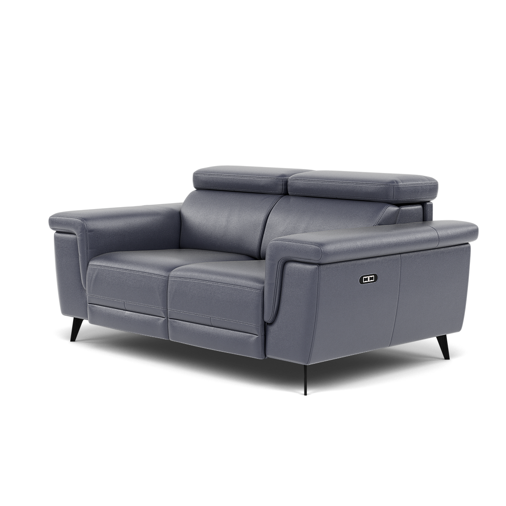 Sparta 2 Seater Recliner Sofa - 2 Str W/ 2 Power Recliner W/ 2 Power Headrest Cat NL/O/S - Power with Power Headrest & USB — NL5100 New York Dark Blue, gallery image 3
