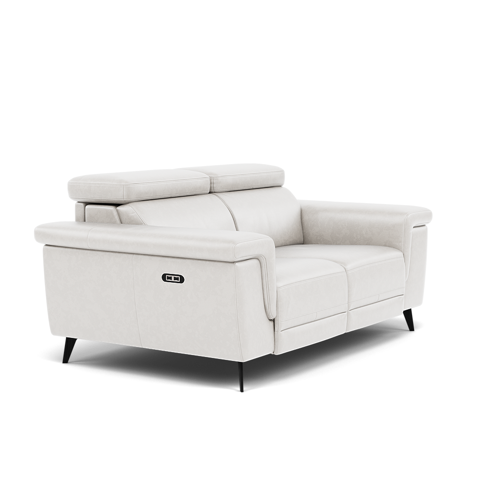Sparta 2 Seater Recliner Sofa - 2 Str W/ 2 Power Recliner W/ 2 Power Headrest Cat NL/O/S - Power with Power Headrest & USB — O7304 Orlando Quiet Grey, gallery image 1