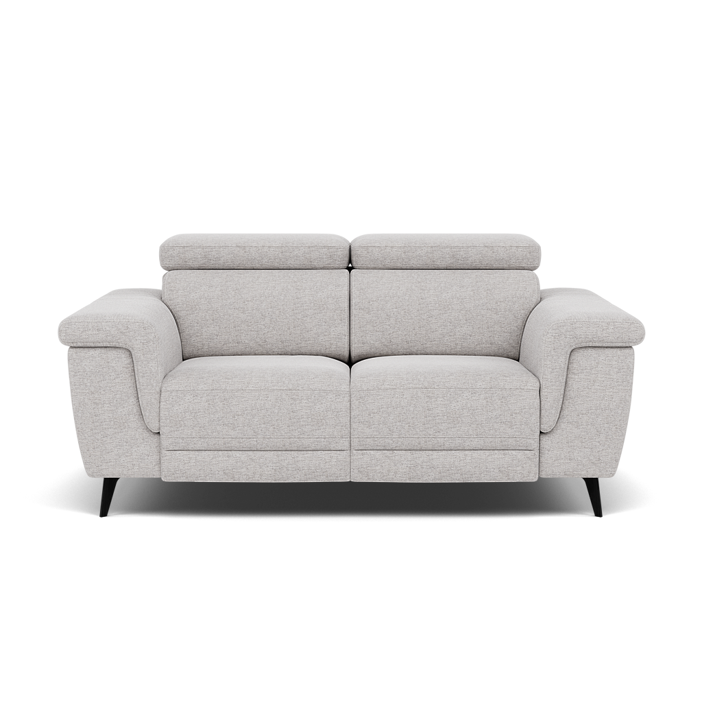 Sparta 2 Seater Recliner Sofa - 2 Str W/ 2 Power Recliner W/ 2 Power Headrest Fabric - Power with Power Headrest & USB 2 Seater Sofas Sterling Home 1 KB-1280-UK Darwin Silver