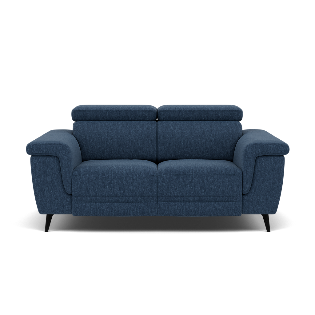 Sparta 2 Seater Recliner Sofa - 2 Str W/ 2 Power Recliner W/ 2 Power Headrest Fabric - Power with Power Headrest & USB 2 Seater Sofas Sterling Home 8 KB-1290-UK Amigo Navy